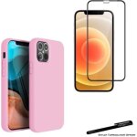 Coque de protection rose + verre trempé bords noirs pour apple iphone 12 mini avec stylet toproduits® ... Coque de protection rose + verre trempé bords noirs pour apple iphone 12 mini avec stylet toproduits® ...