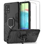 Compatible samsung galaxy a71 5g - coque de protection anneau bague anti chute - 2 films vitre verre ...