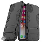 Coque rigide anti choc pour apple iphone 11 + film ecran - noir