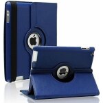 Coque rotative 360 - phonillico - apple ipad air 2 / air 1 - bleu fonc� - protection �lastique - multi ...
