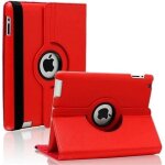 Coque rotative 360 - phonillico - ipad air 2 / air 1 - rouge - protection �lastique - multi - positions ...