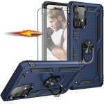Coque pour samsung a52 5g + verre tremp� - anneau support solide bordure renforc�e plaque m�tallique ...