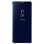 Coque samsung clear view cover stand s9 - bleu
