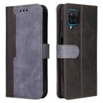 Coque pour samsung galaxy a12 - m12 - f12 housse en cuir pu premium portefeuille de protection flip casegris ...