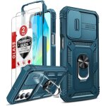 Coque pour samsung galaxy a16 - leyi - protection complte - 2 verres tremps - anti - choc - bleu