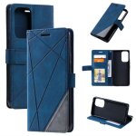 Coque pour samsung galaxy a33 5g 6. 4 etui bleu housse t�l�phone coutures vintage givr�es pu � rabat ...