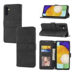 Coque pour samsung galaxy a34 5g etui avec dragonne magn�tique cuir pu flip cover case r�tro housse noir ...