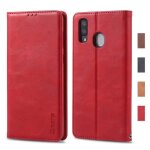 Coque - samsung - galaxy a40 - cuir pu - souple - rouge Coque - samsung - galaxy a40 - cuir pu - souple - rouge