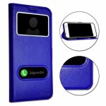 Coque pour samsung galaxy note 20 ultra - bleu - �co cuir - extra slim - semi - rigide - aimant�e