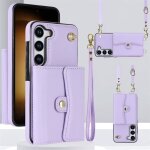 Coque samsung galaxy s23 6. 1 case[grand emplacement pour cartes][bloqueur rfid][dragonne][stand fonction]viol ...