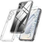 Coque pour samsung galaxy s25 silicone transparente angles renforces + verre trempe little boutik