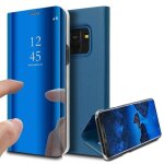 Coque - samsung - galaxy s9 plus - effet miroir - fa�ade semi - transparente - protection compl�te