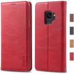 Coque samsung galaxy s9 housse en cuir premium flip case portefeuille etui pour galaxy s9 (rouge) Coque samsung galaxy s9 housse en cuir premium flip case portefeuille etui pour galaxy s9 (rouge)
