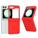 Coque pour samsung galaxy z flip 6 5g - housse etui rigide avant et arriere - rouge