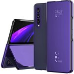 Coque pour samsung galaxy z fold 3 5g fonction de support miroir flip ultra mince anti - rayures anti ...
