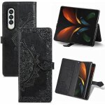 Coque samsung galaxy z fold 3 5g ultra mince tui  rabat en cuir pu portefeuille housse [magntique] ...