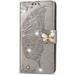 Coque pour samsung galaxy z fold 3 glitter portefeuille housse diamant papillon pu cuir magn�tique porte ...