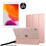 Coque smart rose gold r�sistante pour apple ipad 10. 2 2019 / 2020 / 2021 + 3 vitres de protection avec ...