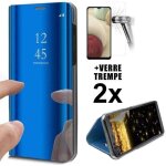 Coque de t�l�phone - samsung - a53 - polycarbonate hd - 2 vitres en verre tremp� - bleu