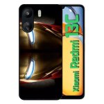 Coque pour xiaomi redmi 13c 4g - iron man dans les yeux - silicone - noir