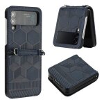 Coque - tempsa - z flip 4 - antichoc - cuir de haute qualit� - bleu