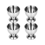 Coquetier plateau  oeufs - coquetier en acier inoxydable - va au lave - vaisselle (4 paquets)