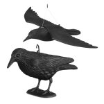 Corbeau de jardin anti - pigeon lot de 2 dcoration pouvantail oiseaux pigeon alarmistes jardin figure ...