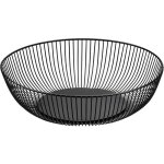 Corbeille � fruits en fil m�tallique noir 275 x 9 cm - corbeille � fruits en m�tal - design arrondi - ...