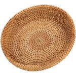 Corbeille à fruits - yyv - ronde - rotin naturel - décorative - 18x4. 5cm Corbeille à fruits - yyv - ronde - rotin naturel - décorative - 18x4. 5cm
