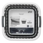 Corbeille � linge pliable 40l gris et blanc - 5 five simply smart