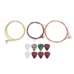 Cordes de guitare acoustique - omabeta - 3 ensembles - acier - 18 cordes - 8 mdiators en cellulod