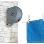 Corde  linge rtractable extrieure schoir  linge mural jumbo l15m