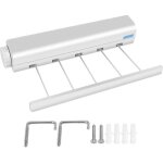 Corde � linge r�tractable corde � linge portable murale compacte pour usage int�rieur ou ext�rieur (5 ...