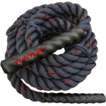 Corde ondulatoire de musculation tunturi - battle rope crossfit 9m noire en polyester