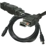 Cordon adaptateur firewire - kalea informatique - 1. 8m - 6 points m�le - 9 points m�le - noir