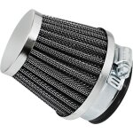 Cornet de filtre  air droit conique replay ?50mm chrom pour moto caf racer