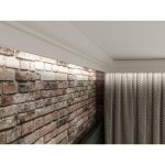 Lot de 3 corniches plafond en polystyrne l290 x l4. 2 x h7 cm blanc - anteca