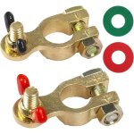 Cosse batterie voiture 12v / 24v borne batterie voiture pinces connecteur batterie laiton avec crou ...
