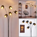 �costa� lampadaire moderne en m�tal / tissu en noir / or ampoule(s) non incluse(s)