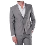 Costume 2 boutons homme gris