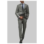 Costume 2 boutons prince de galles gris homme