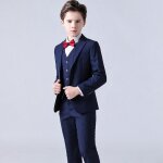 Costume 5 pices garon smoking pour mariage crmonie lgant pour occasions formelles - bleu marine ...