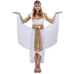 Costume adulte femme reine degypte - ptit clown - blanc et dor or - taille l - xl