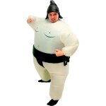 Costume auto gonflable sumo - ced - blanc - polyester - adulte - extérieur Costume auto gonflable sumo - ced - blanc - polyester - adulte - extérieur