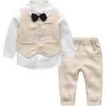 Costume pour bb garon ensemble chemise beige