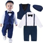 Costume bb garon mintgreen - tenue de mariage pques - bleu - manches longues - 3pcs