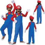 Costume de carnaval super mario - disguise - 109 - 126 cm - bleu rouge