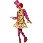 Costume carnaval - smiffys - dguisement clown femme - robe avec cerceau et accessoires - multicolore ...