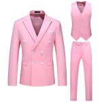 Costume c�r�monie homme slim fit 3 pi�ces � double boutonnage vetement formel mariage couleur unie - ...