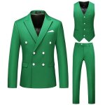 Costume c�r�monie homme slim fit 3 pi�ces � double boutonnage vetement formel mariage couleur unie - ...